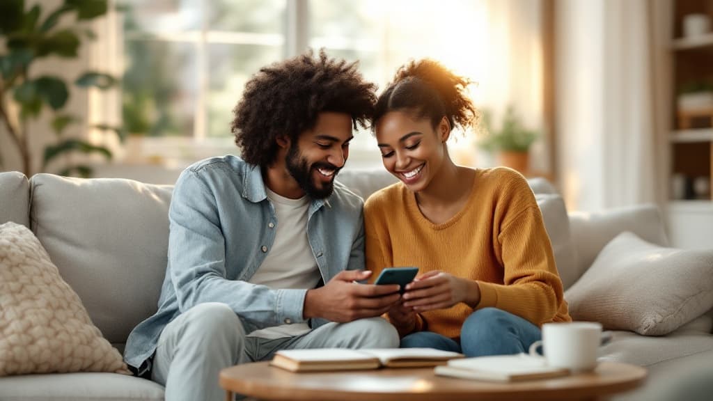 Couple connecting through shared relationship exercises